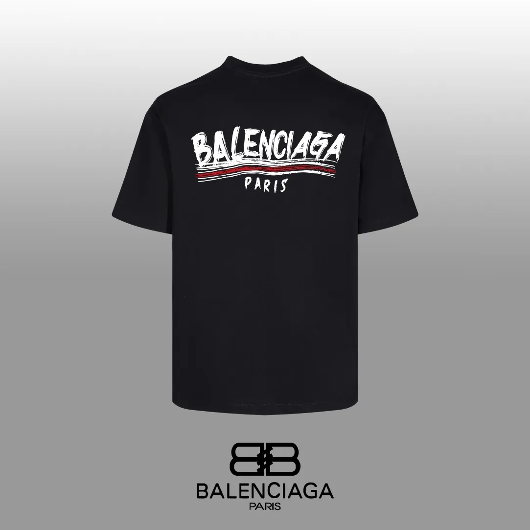 #「 Quality」 《BALENCIAGA 》24SS Classic T Quality - 2 - os 220 -26 280g - 320g - Quality ：Black White Size: XS-S-M-L